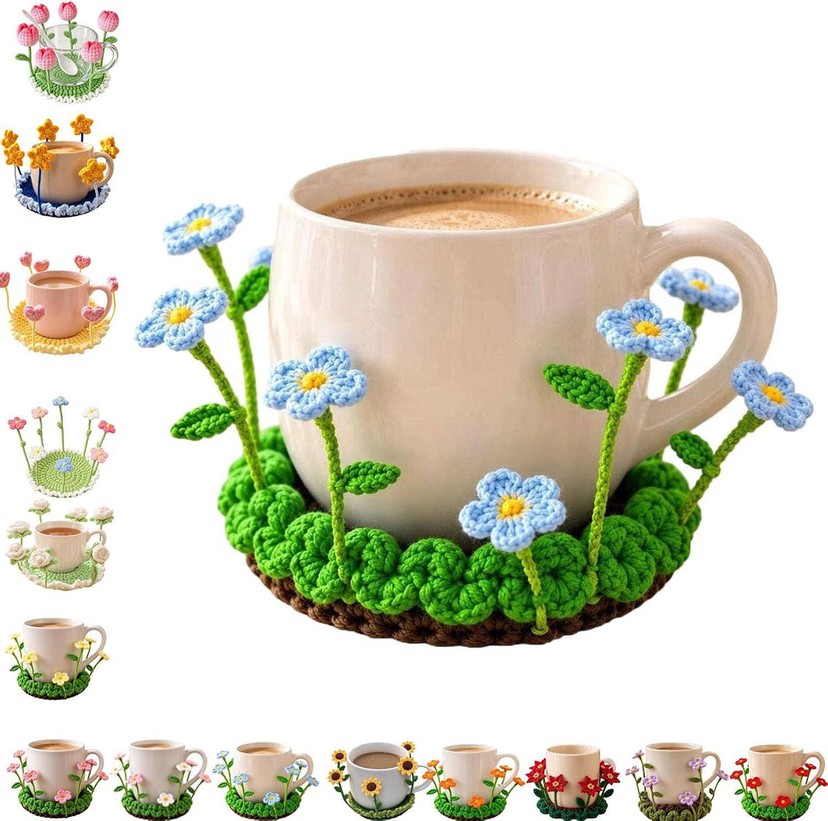 🔥Limited Sale 60% OFF💖Handmade Crochet Floral Coaster | Everlasting Table Art 🌸