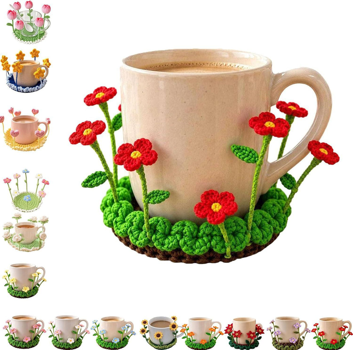 🔥Limited Sale 60% OFF💖Handmade Crochet Floral Coaster | Everlasting Table Art 🌸