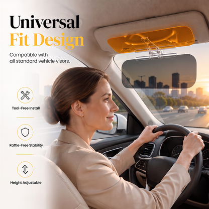 🚗 Save 50%! 🌙 Universal HD Anti-Glare Visor – Day & night driving safety ✨