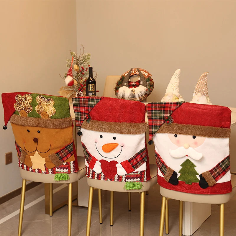 Christmas Decoration Cartoon Chair Cover
