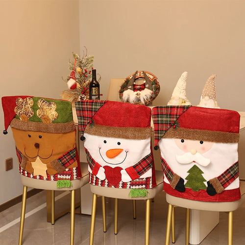 Christmas Decoration Cartoon Chair Cover