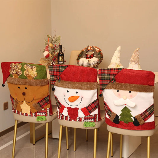 Christmas Decoration Cartoon Chair Cover
