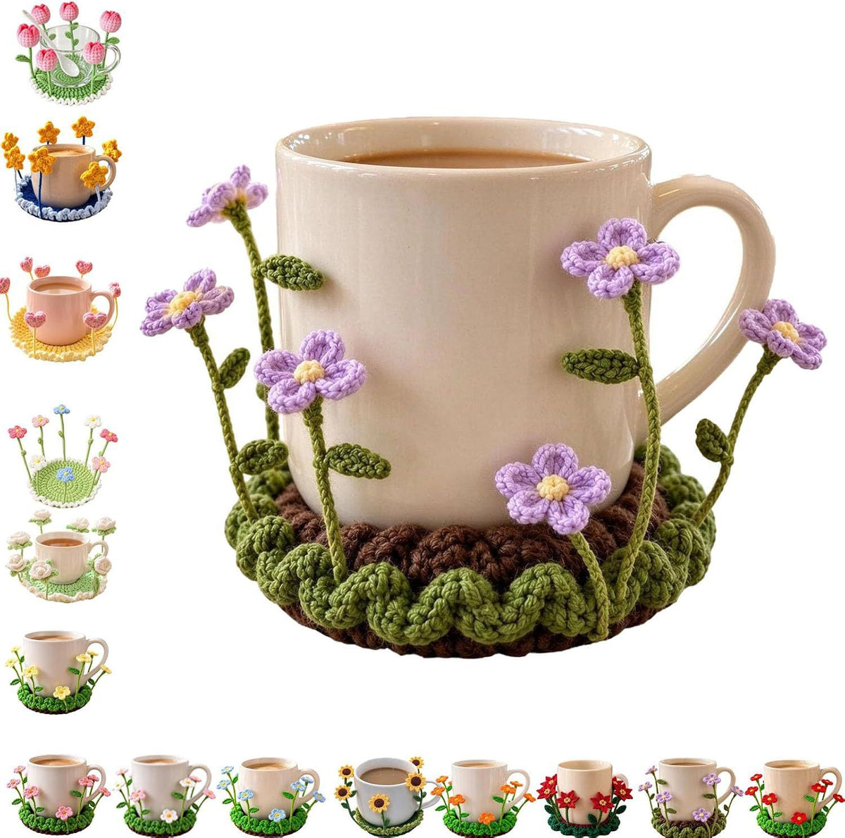 🔥Limited Sale 60% OFF💖Handmade Crochet Floral Coaster | Everlasting Table Art 🌸