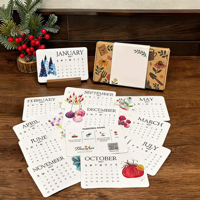 🌱 2027 Eco-Friendly Plantable Seed Calendar | 100% Biodegradable • 12 Growing Months • Unique Green Gift 🎁