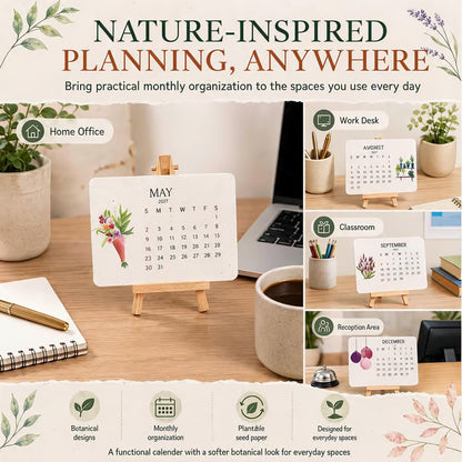 🌱 2027 Eco-Friendly Plantable Seed Calendar | 100% Biodegradable • 12 Growing Months • Unique Green Gift 🎁