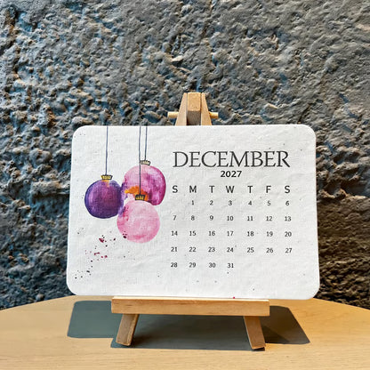 🌱 2027 Eco-Friendly Plantable Seed Calendar | 100% Biodegradable • 12 Growing Months • Unique Green Gift 🎁