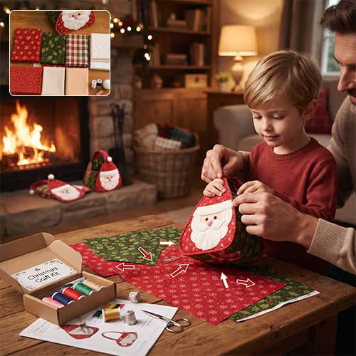 Christmas DIY Quilted Handbag Craft Kit