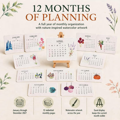 🌱 2027 Eco-Friendly Plantable Seed Calendar | 100% Biodegradable • 12 Growing Months • Unique Green Gift 🎁